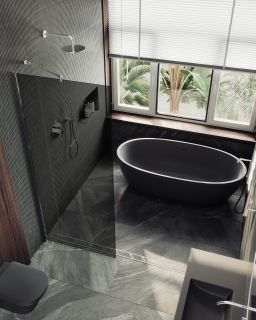 Душевая перегородка MaybahGlass MGD-698-5ш 79см хром матовый